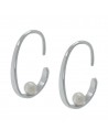 Torn tipo aro oval c/perla de 4 mm