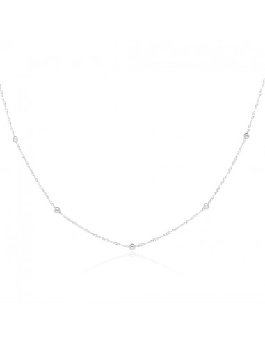 Collar con singapur y bolitas x 45 cm
