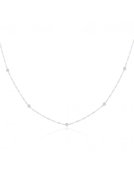 Collar con singapur y bolitas x 45 cm
