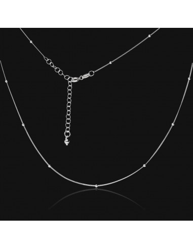 Collar fino c/bolitas 1.80mm x 42cm...