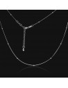 Collar fino c/bolitas 1.80mm x 42cm mas extencion