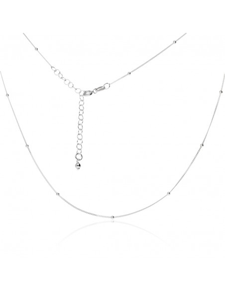 Collar fino c/bolitas 1.80mm x 42cm mas extencion