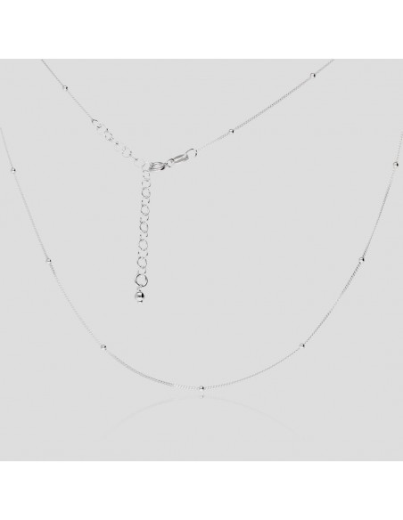Collar fino c/bolitas 1.80mm x 42cm mas extencion