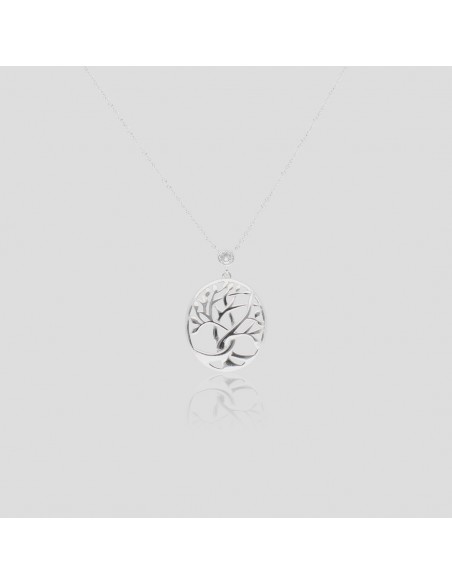 Conj .c/arbol de la vida oval y piedra rodinado