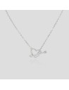 Conj. tipo collar corazon c/cierre flecha rodinado