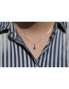 Conj. dije oval azul