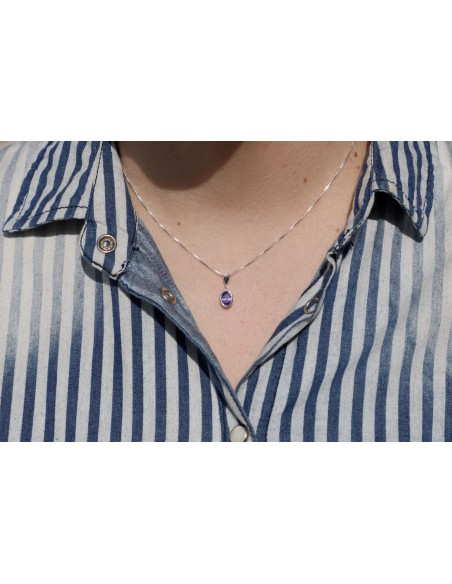 Conj. dije oval 6MM lila