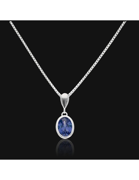Conj. dije oval azul