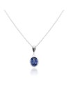 Conj. dije oval azul