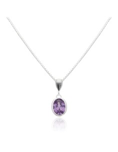 Conj. dije oval 6MM lila