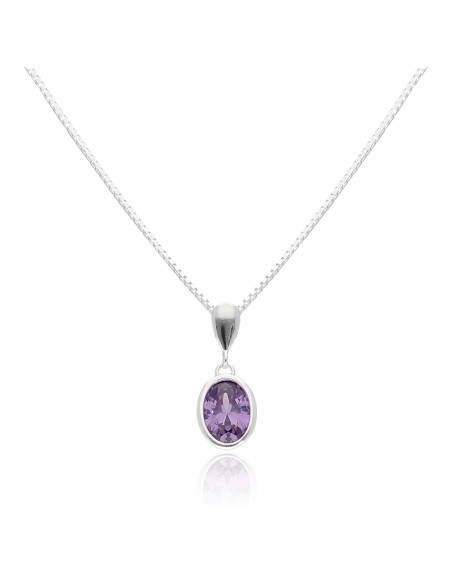 Conj. dije oval 6MM lila