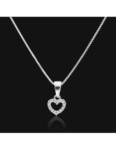 Conj c/dije con corazon c/piedras