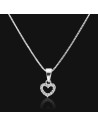 Conj c/dije con corazon c/piedras