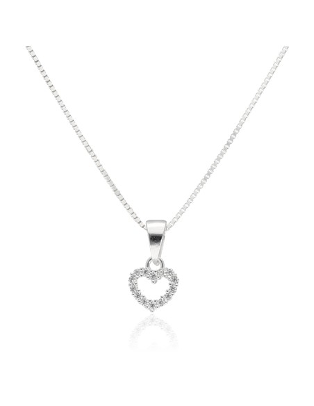 Conj c/dije con corazon c/piedras