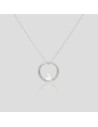 Collar minimalista c/perla cultivada 6-6.5 rodinado