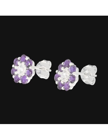 Torn flor grande c/viol y blanco