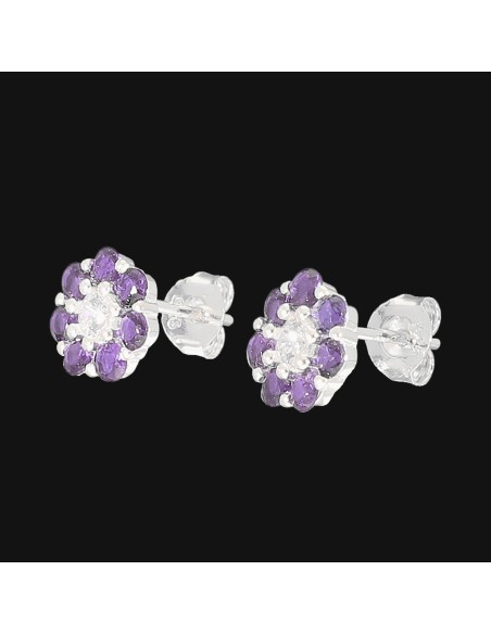 Torn flor grande c/viol y blanco