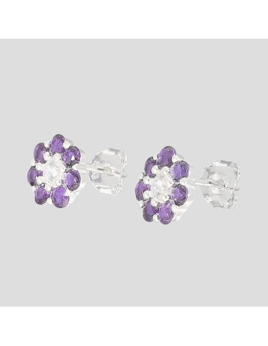 Torn flor grande c/viol y blanco