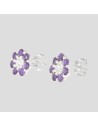 Torn flor grande c/viol y blanco