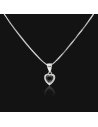 Conj. corazon c/piedra negra y zc