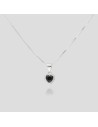 Conj. corazon c/piedra negra y zc