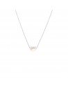 Collar perla de cultivo barroca pasante x 45 cm rodinada