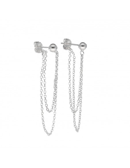 Tor. bolita 4mm cuelgan 2 largos cadenas 44mm