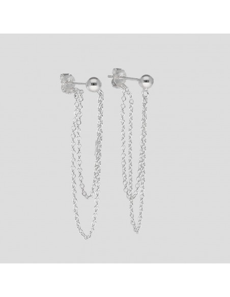 Tor. bolita 4mm cuelgan 2 largos cadenas 44mm