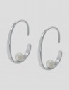 Torn tipo aro oval c/perla de 4 mm