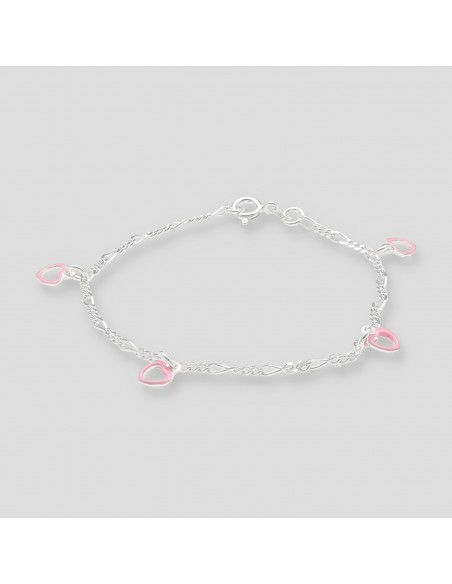 Pul. corazones rosados 16cm