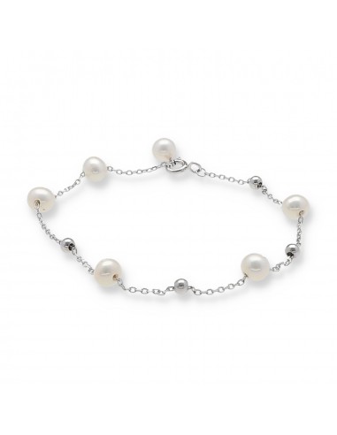 Pul. perlas cult. de rio y bolitas 19 cm