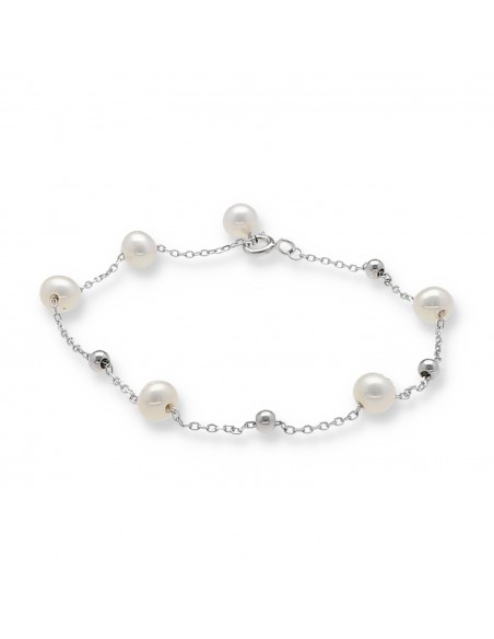 Pul. perlas cult. de rio y bolitas 19 cm