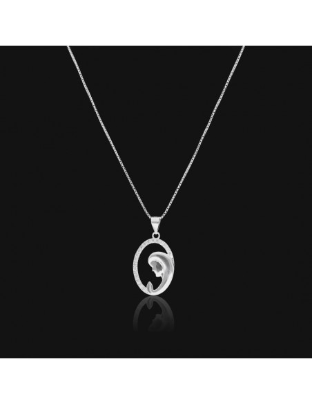 Conj .virgen niña oval c/piedras 20mm x 14mm