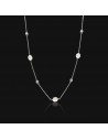 Collar c/5 perlas de cultivo de rio de 7  eng/ing rodinado