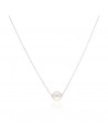 Collar perla de cultivo de rio pasante rodinado  7.5MM