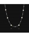 Collar corb. c/perlas de rio 5.5-6 mm y bolitas rodinado
