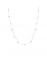 Collar corb. c/perlas de rio 5.5-6 mm y bolitas rodinado