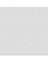 Collar corb. c/perlas de rio 5.5-6 mm y bolitas rodinado