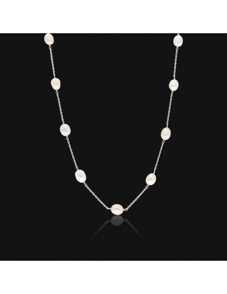 Collar c/11 perlas cultivo de rio 7.2mm