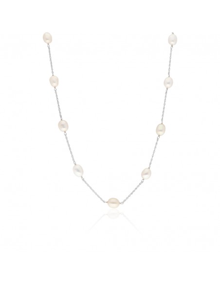 Collar c/11 perlas cultivo de rio 7.2mm