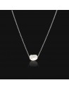 Collar perla de cultivo barroca pasante x 45 cm rodinada