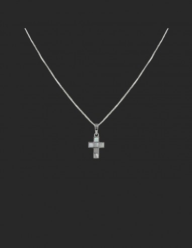 Conj. cruz c/nacar 17mm x 12mm