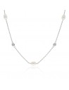 Collar perlas de cultivo de rio 5.5 mm zc eng/ing rodinado