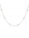 Collar c/11 perlas de rio 5.5mm rodinado