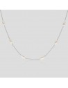 Collar c/11 perlas de rio 5.5mm rodinado