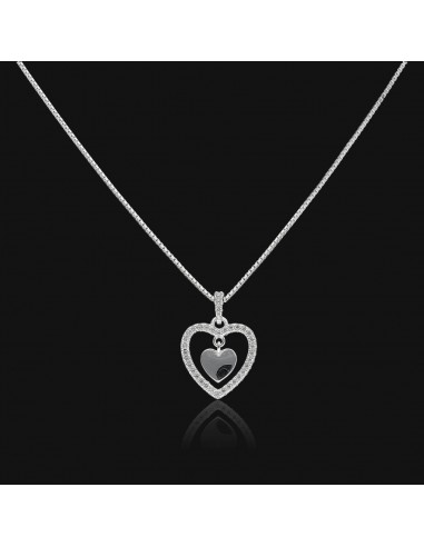 Conj c/dije corazon c/piedras y coraz...