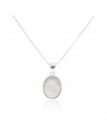 Conj c/dije oval en nacar 18 mm x 12 mm