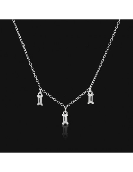 Collar de piedras rectangulares