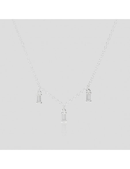 Collar de piedras rectangulares