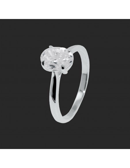 An. solitario con piedra oval grande